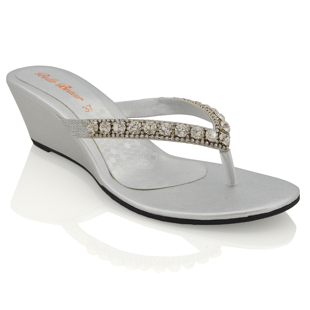 sparkly low heeled sandals